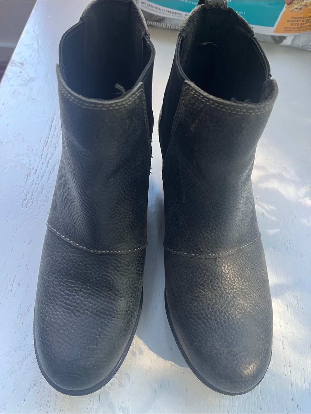 Sorel Black Women's Leather Ankle Booties